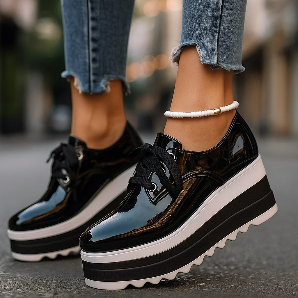Women's Platform Lace-Up Shoes