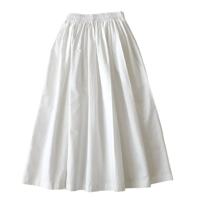 Women's Pleated A-Line Midi Skirt – Comfortable Elegance