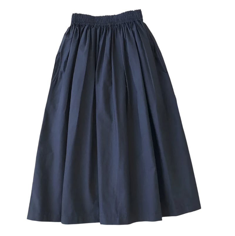 Women's Pleated A-Line Midi Skirt – Comfortable Elegance