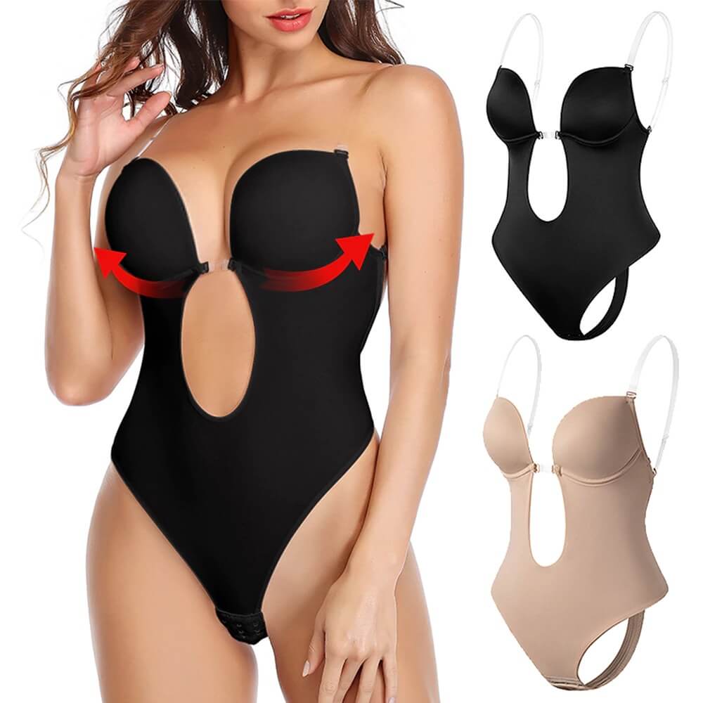 Women's Plunge Backless Shaping Bodysuit