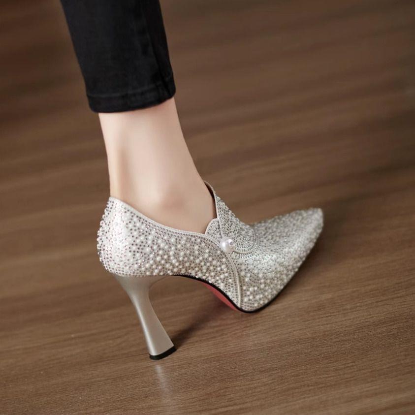Women's Pointed Toe Heeled Ankle Boots