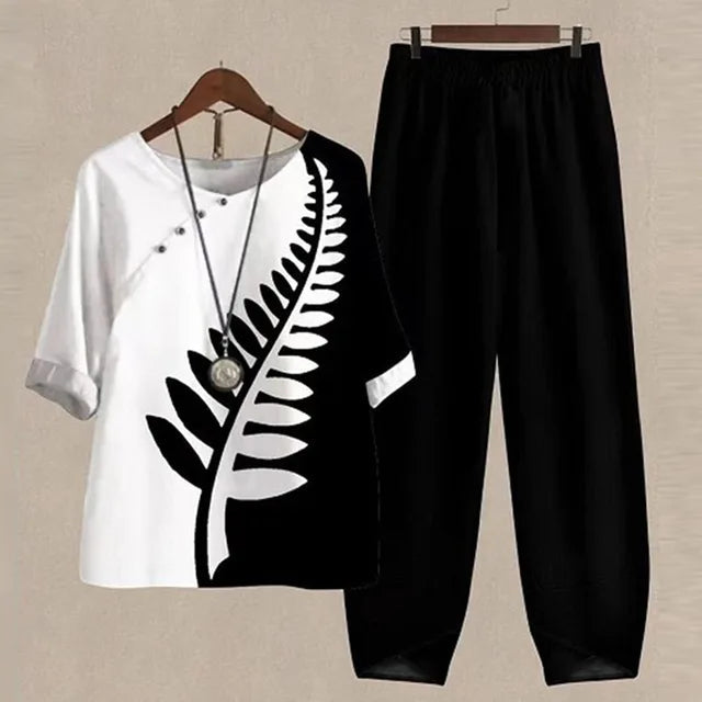 Women's Printed Two-Piece Set