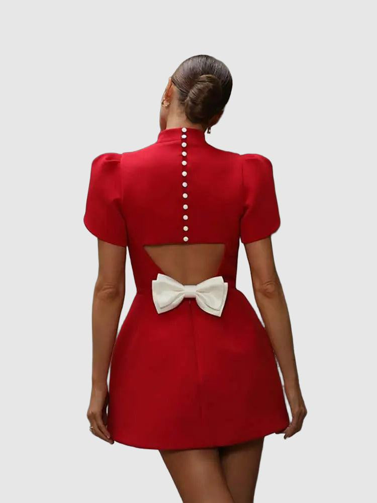 Women's Puff Sleeve Mini Dress