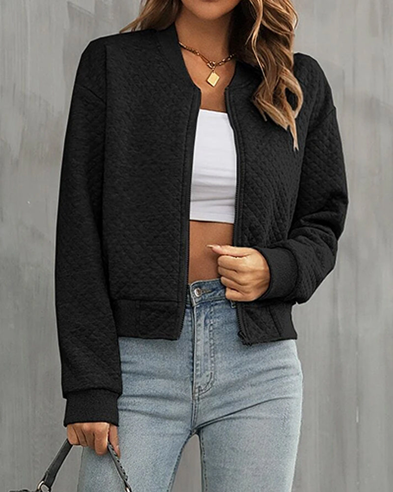 Women's Quilted Bomber Jacket