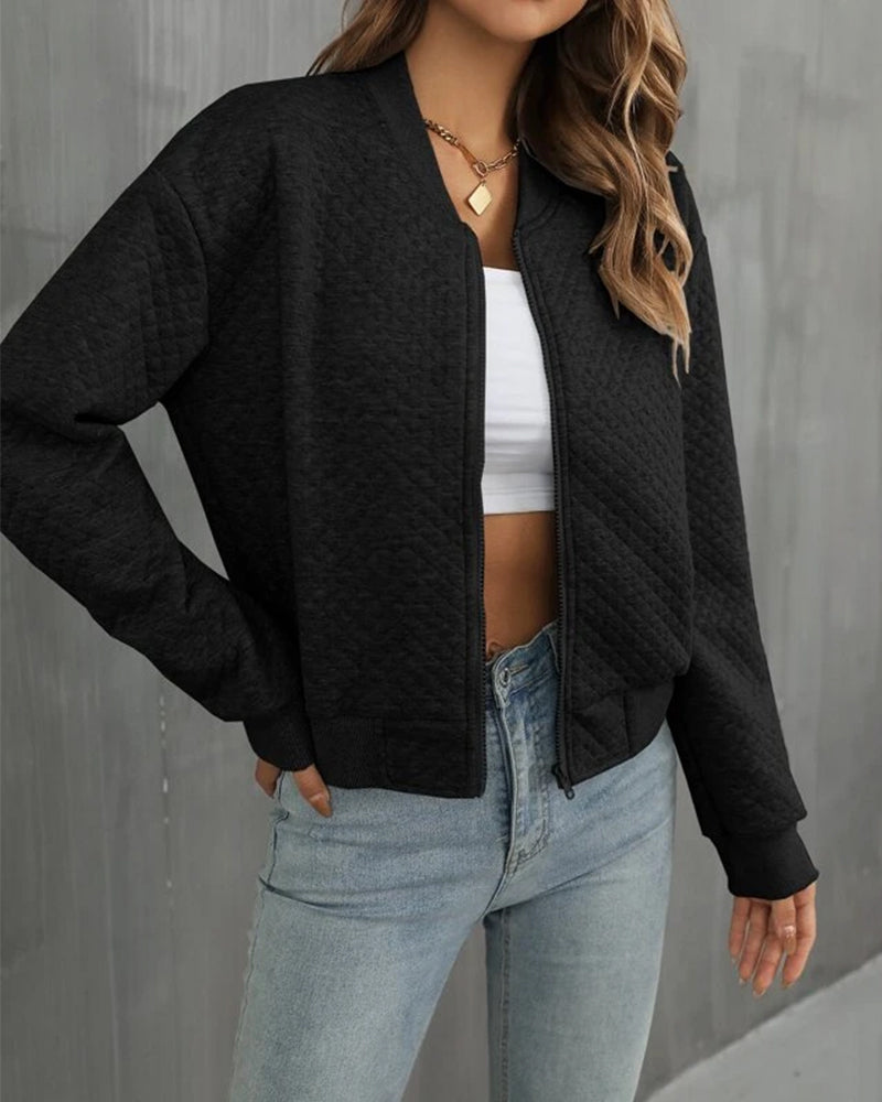 Women's Quilted Bomber Jacket