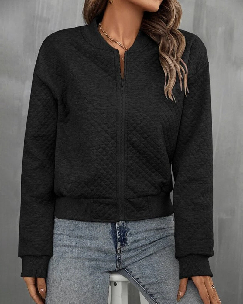 Women's Quilted Bomber Jacket