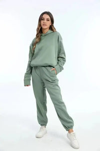 Women's Relaxed Fit Hoodie & Sweatpants Loungewear Set