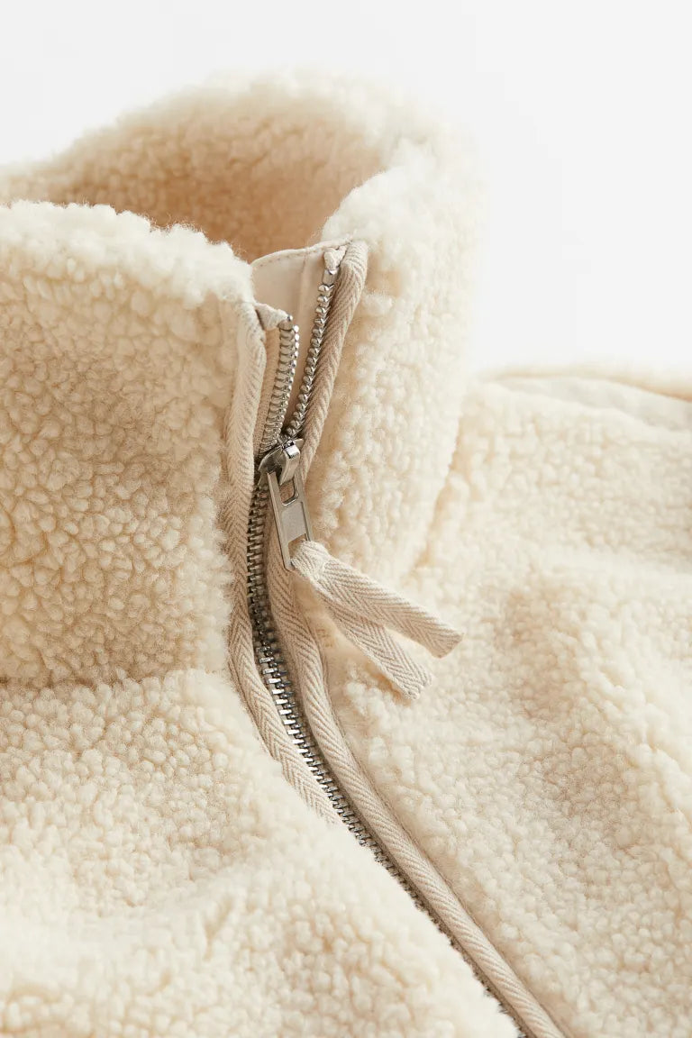 Women's Relaxed Fit Teddy Zip-Up Jacket