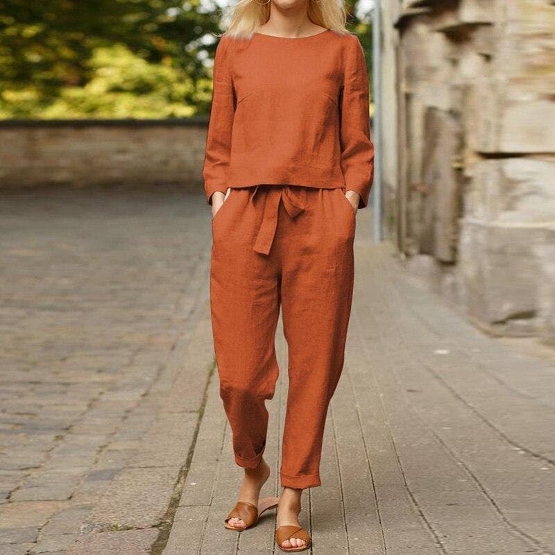 Women's Relaxed-Fit Trousers Set