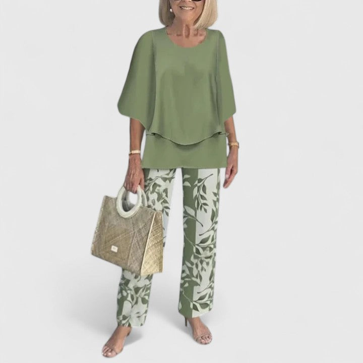 Women's Relaxed Fit Two-Piece Pant Set