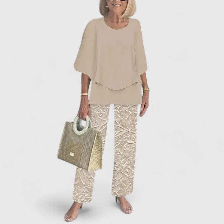 Women's Relaxed Fit Two-Piece Pant Set