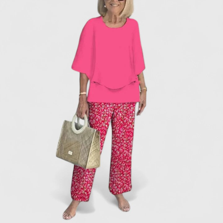 Women's Relaxed Fit Two-Piece Pant Set