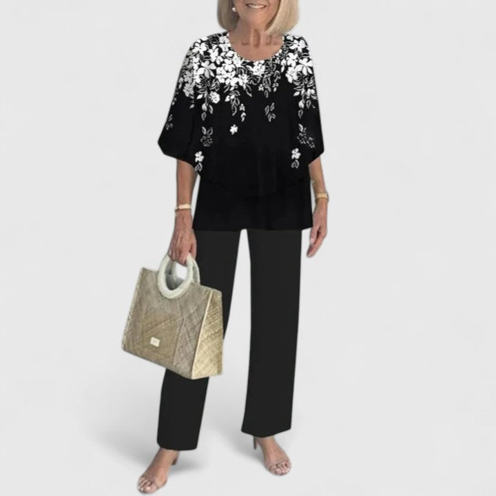 Women's Relaxed Fit Two-Piece Pant Set