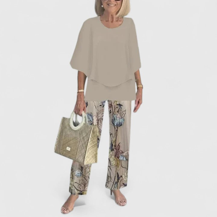 Women's Relaxed Fit Two-Piece Pant Set