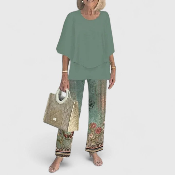 Women's Relaxed Fit Two-Piece Pant Set