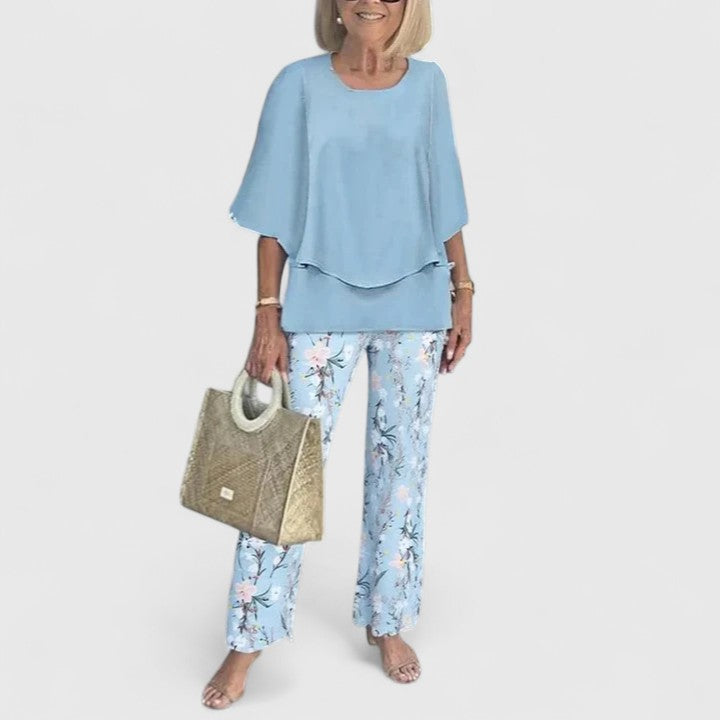 Women's Relaxed Fit Two-Piece Pant Set