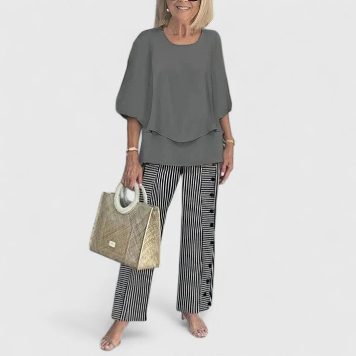 Women's Relaxed Fit Two-Piece Pant Set