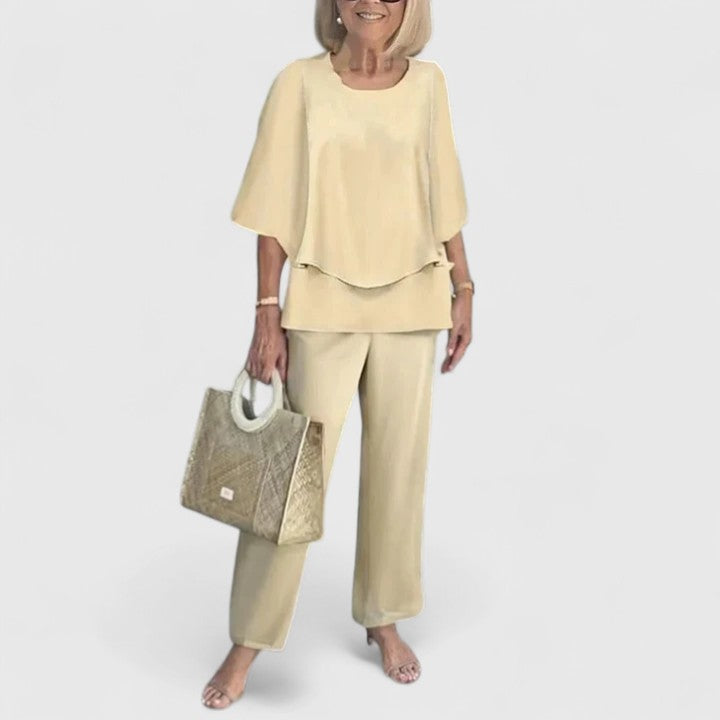 Women's Relaxed Fit Two-Piece Pant Set