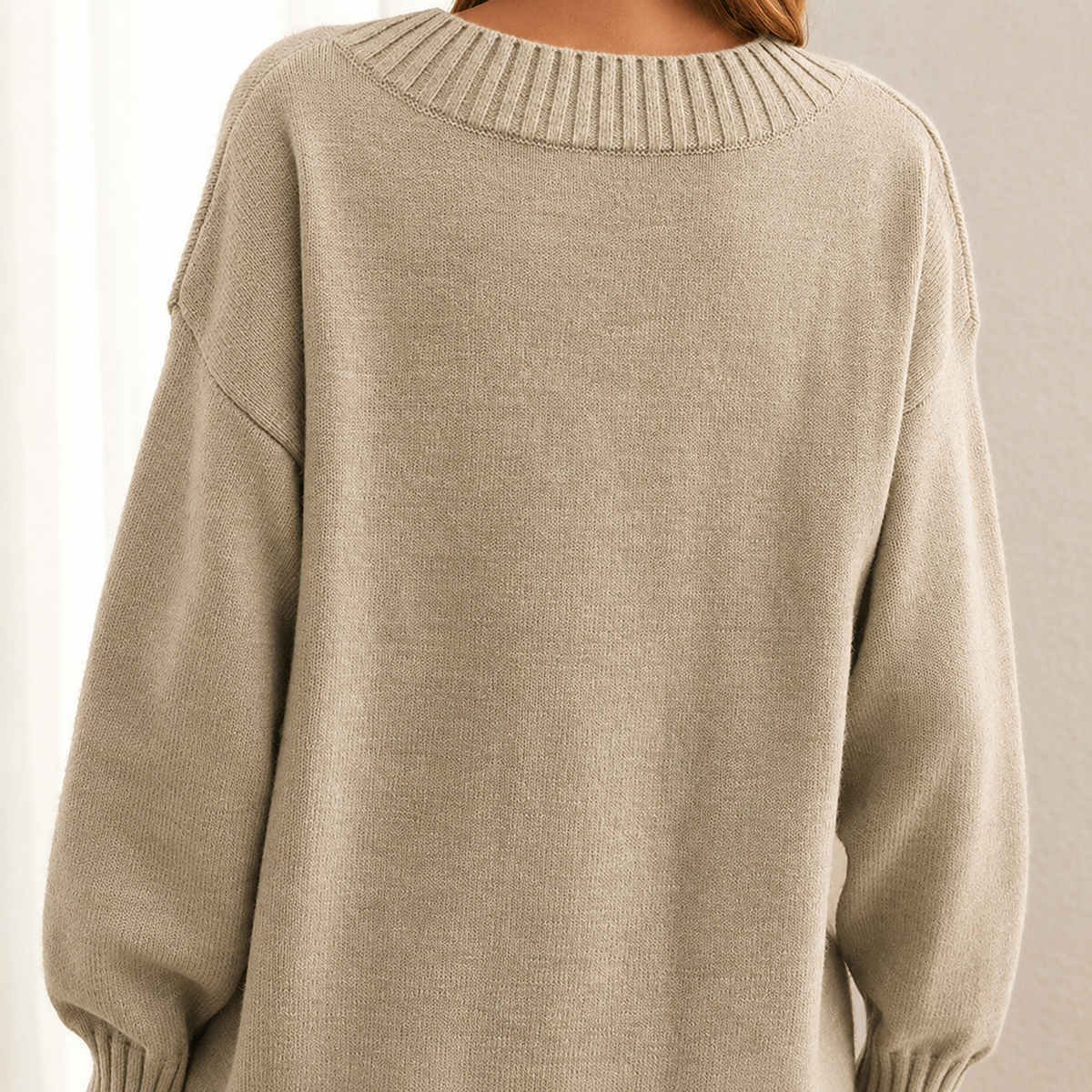 Women's Relaxed Fit V-Neck Sweater