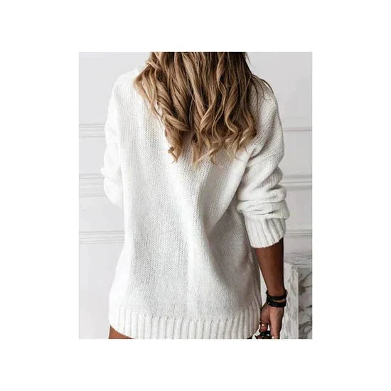 Women's Relaxed Fit V-Neck Sweater