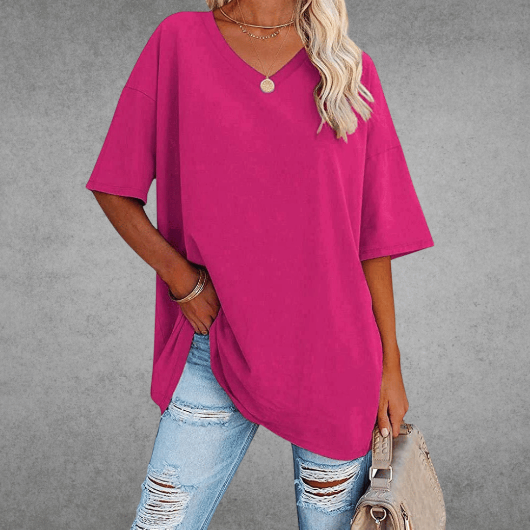 Women's Round Neck 3/4 Sleeve T-Shirt