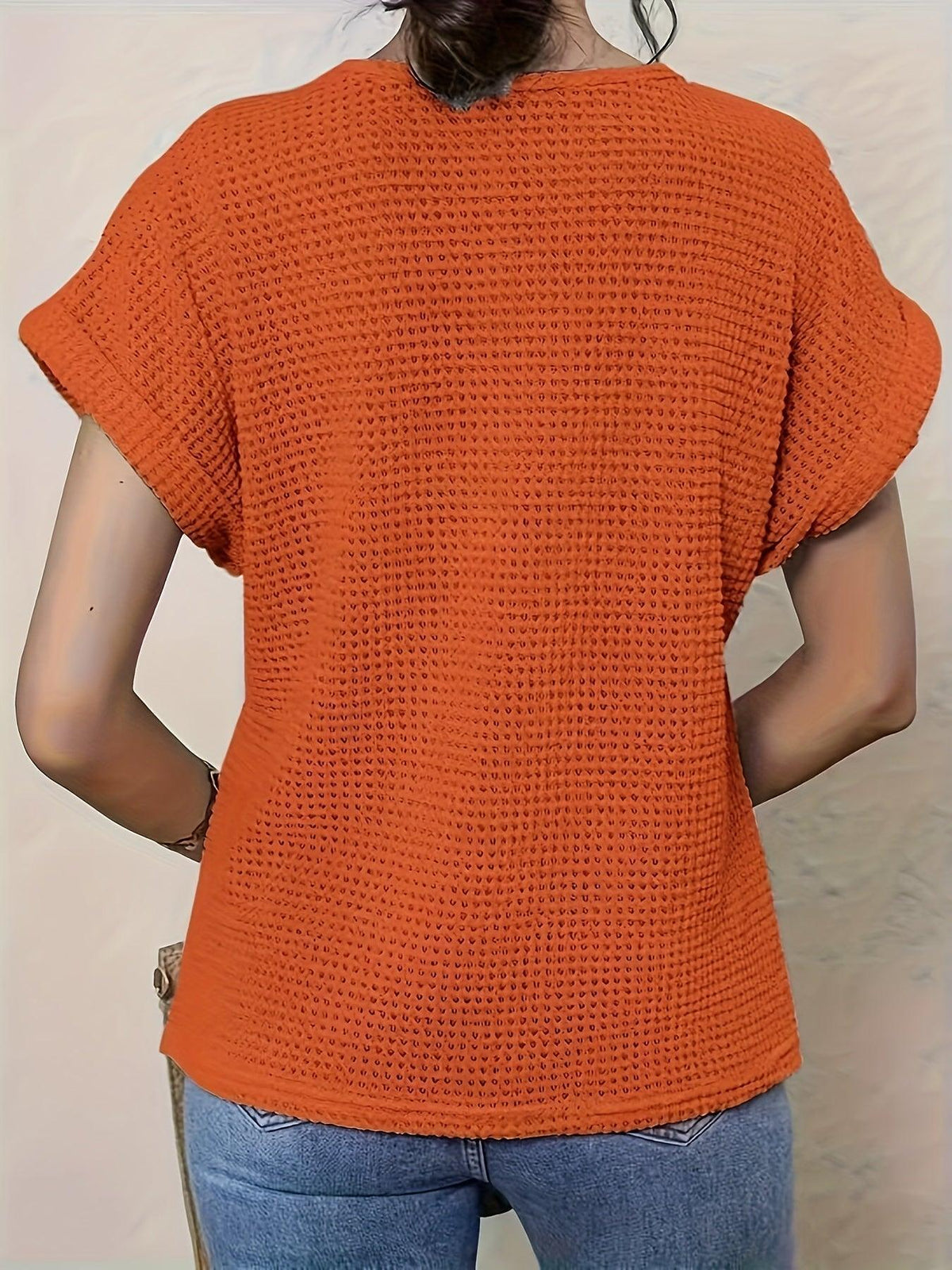 Women's Short Sleeve Casual Lace Top