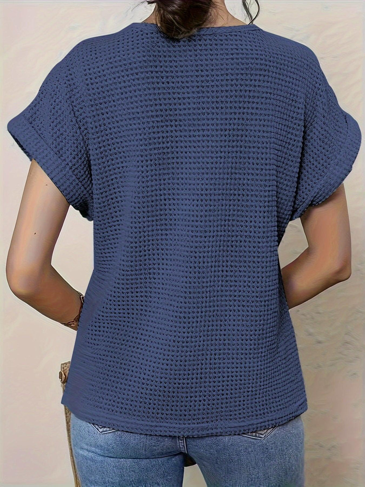 Women's Short Sleeve Casual Lace Top