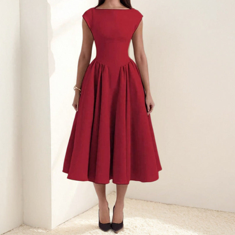 Women's Sleeveless A-Line Midi Dress