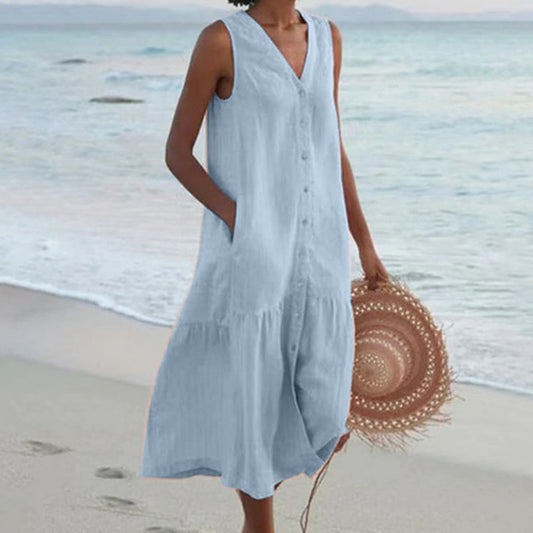 Women's Sleeveless Midi Dress