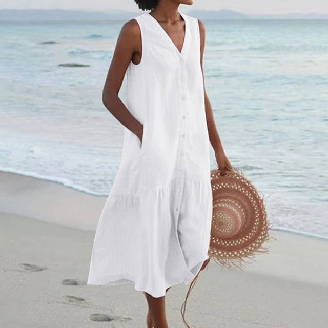 Women's Sleeveless Midi Dress