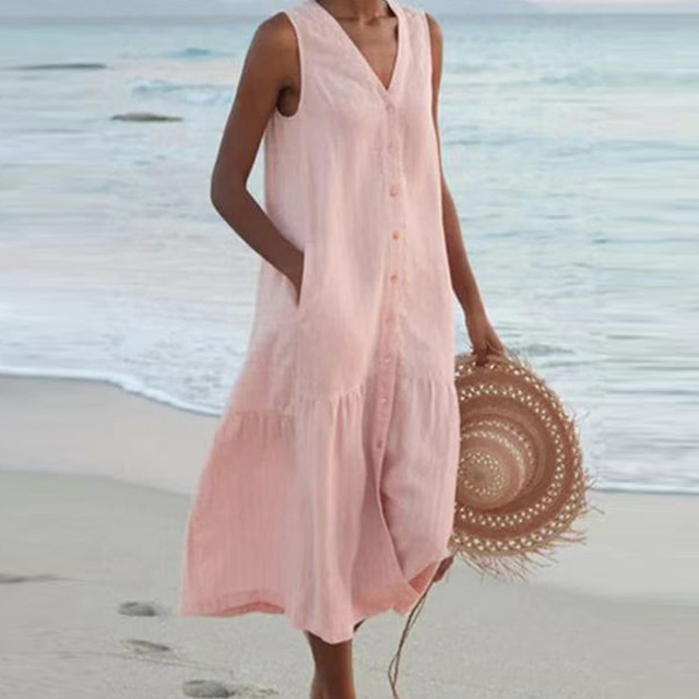Women's Sleeveless Midi Dress