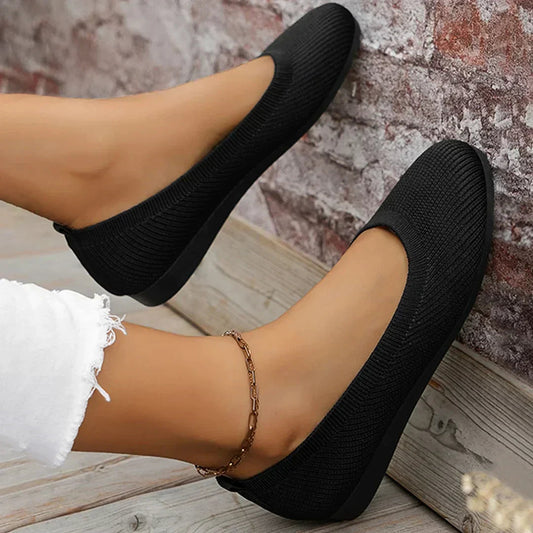 Women's Slip-On Knit Ballet Flats