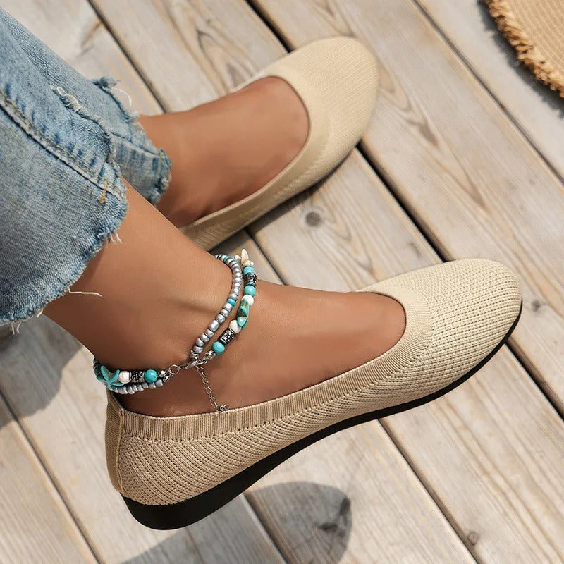 Women's Slip-On Knit Ballet Flats