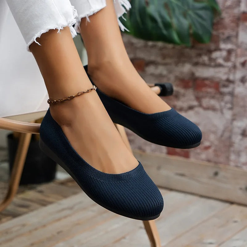Women's Slip-On Knit Ballet Flats