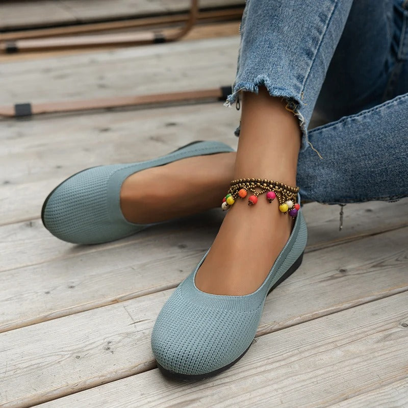 Women's Slip-On Knit Ballet Flats