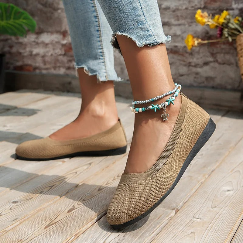 Women's Slip-On Knit Ballet Flats