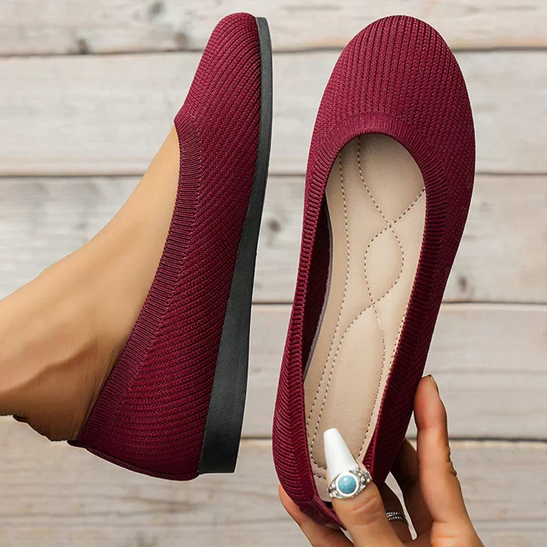 Women's Slip-On Knit Ballet Flats