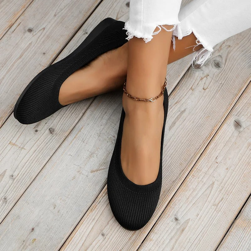 Women's Slip-On Knit Ballet Flats