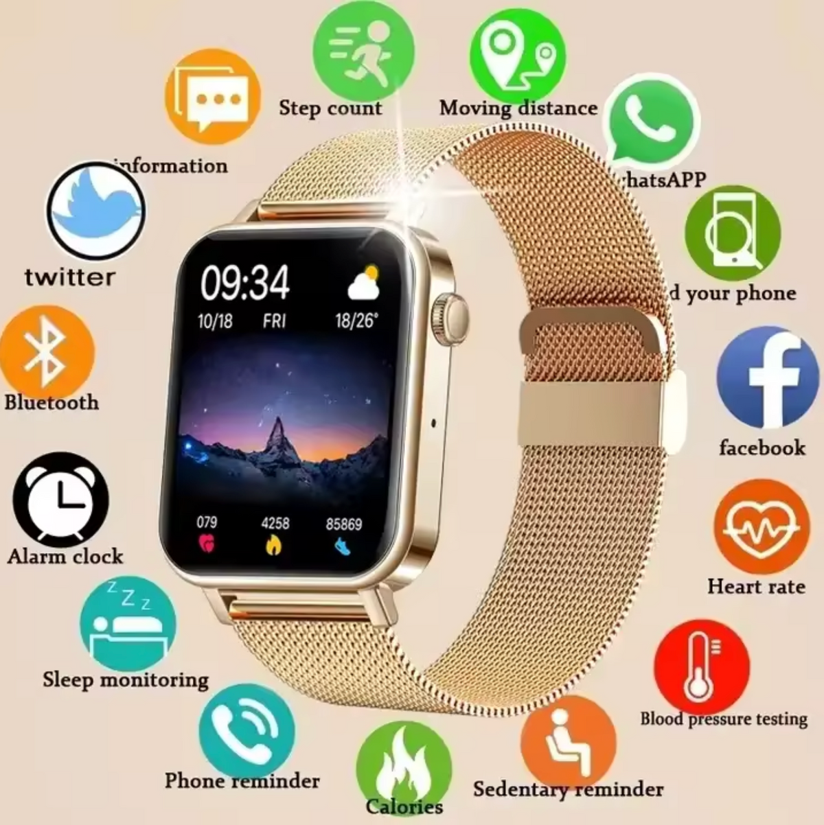Women's Smartwatch with Health Monitoring