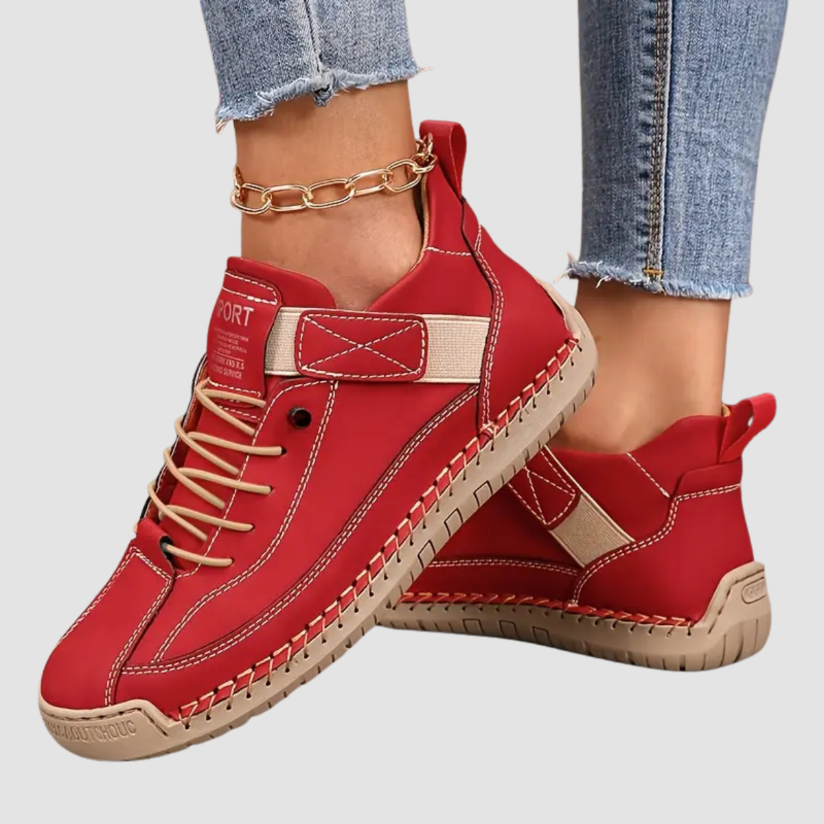 Women's Sneakers with Orthopedic Sole and Elastic Inserts