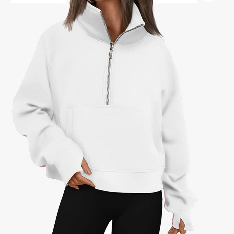 Women's Sporty High-Collar Hoodie