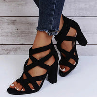 Women's Spring Strappy Block Heel Pumps – Stylish & Comfortable