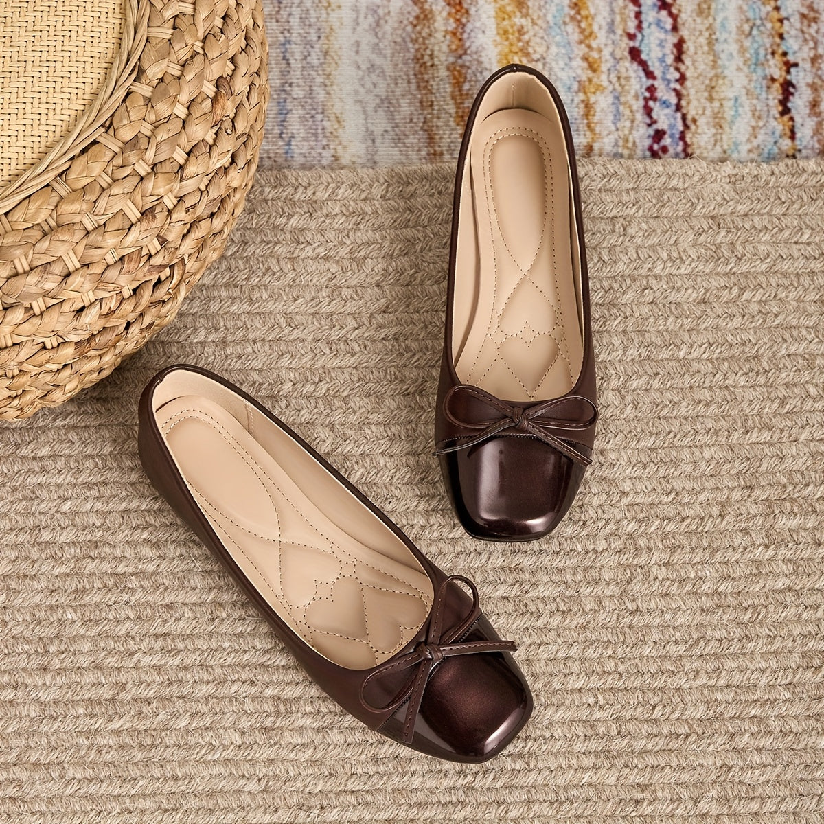 Women's Square-Toe Ballet Flats