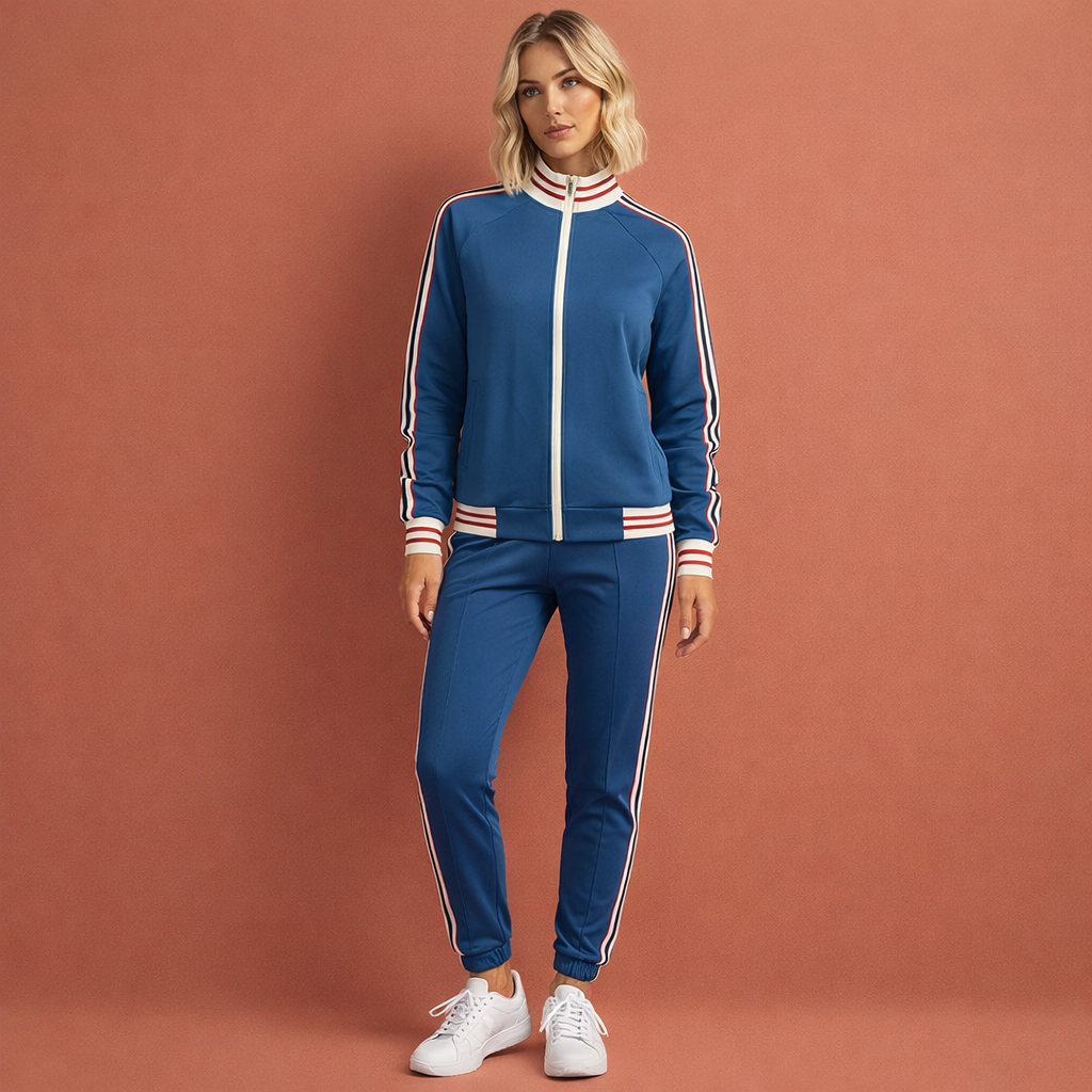 Women's Striped Tracksuit - Sporty & Comfortable