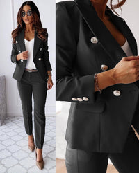 Women's Suit - Blazer and Elegant Slim-Fit Pants