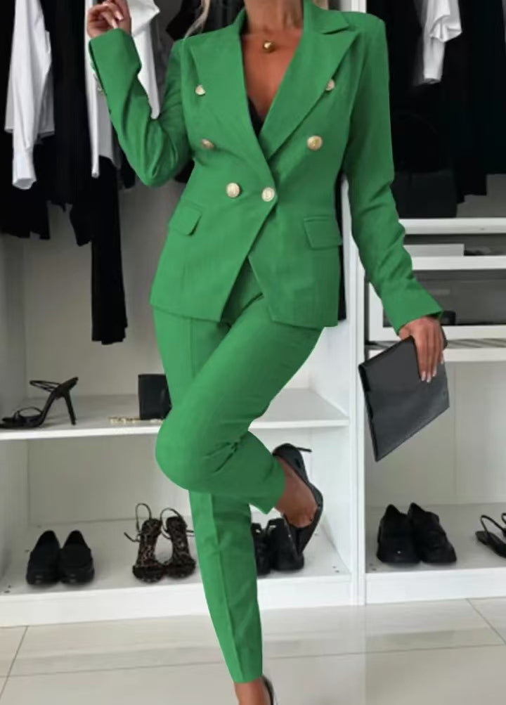 Women's Suit - Blazer and Elegant Slim-Fit Pants