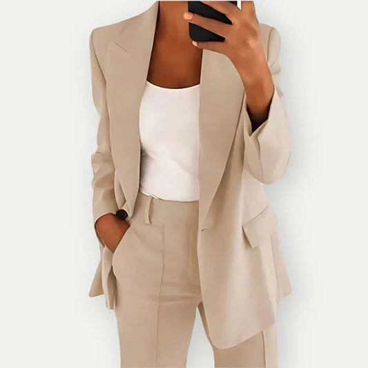 Women's Tailored Blazer and Trousers Set - Professional Style
