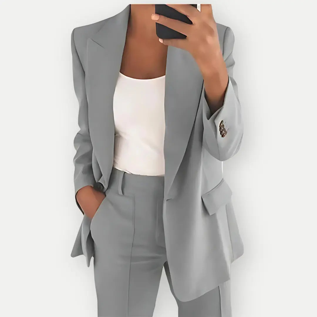 Women's Tailored Blazer and Trousers Set - Professional Style