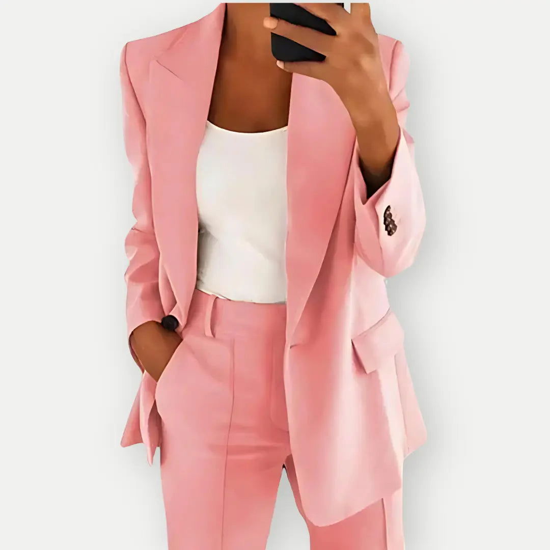 Women's Tailored Blazer and Trousers Set - Professional Style