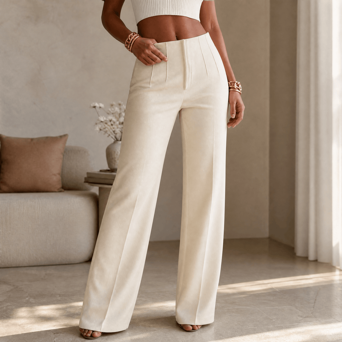 Women's Tailored Pleated Trousers